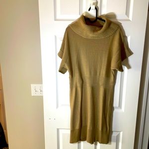 Short sleeve sweater dress for year round. Gorgeous with a belt